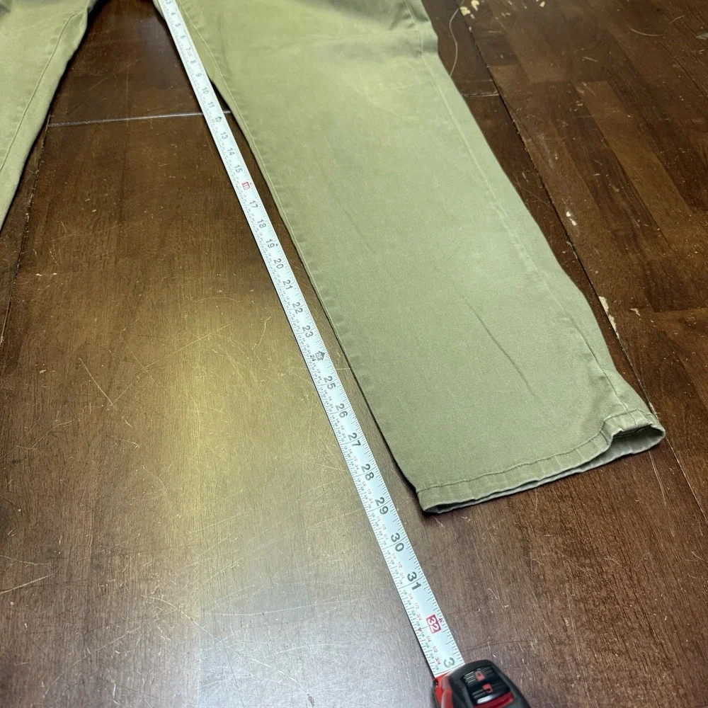 Mott and Bow The Twill Chino Charles Olive Green Pants Mens 35X30 Office Trouser